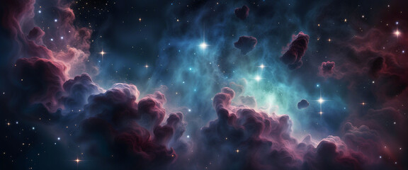 Wall Mural - nebula in deep space with stars