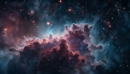 Wall Mural - nebula in deep space with stars