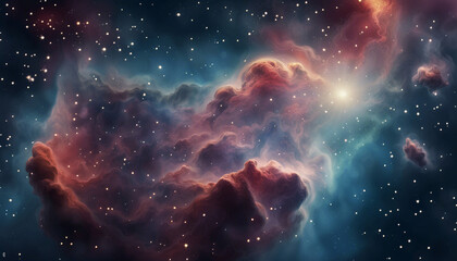 Wall Mural - nebula in deep space with stars