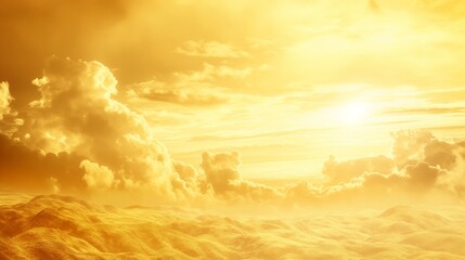Wall Mural - beautiful gold sky landscape background