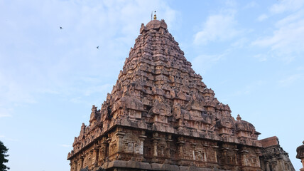 Beautiful Ancient Brihadisvara Temple, Built in 11th Century by Rajendra Chola I, Chola Dynasty, Gangaikonda Cholapuram,  Ariyalur, Tamil Nadu, India.