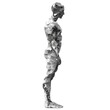 © LookChin AI - Minimalist Genetic Silhouette Conceptual Digital of Human Form and Chromosomes