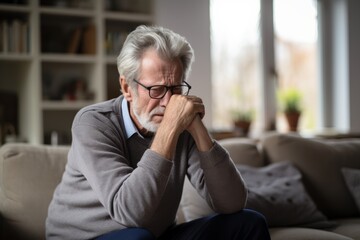 a 60 year old man with dementia, stress , headache  at home 
