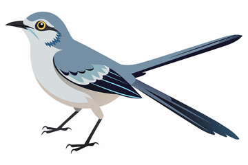 Sticker -  A beautiful mockingbird vector artwork illustration