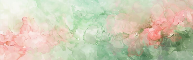 Poster - A green and pink background with a pink flower in the middle