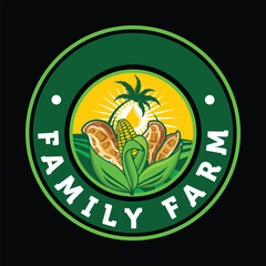 food farm family logo design