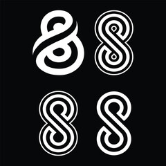 Canvas Print - number logo design icon vector