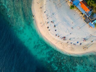 Wall Mural - Aerial view of White Beach, Moalboal, Philippines