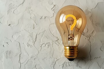 Sticker - Light bulb mounted on wall shining bright