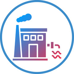 Sticker - Factory Waste Icon Style