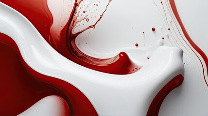 Wall Mural - red liquid splash