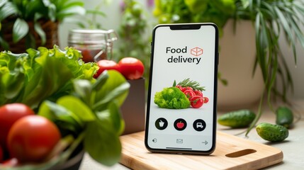 A user-friendly food delivery mobile app interface designed for seamless meal delivery and grocery ordering, featuring intuitive navigation and real-time tracking for a convenient user experience.