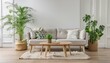 © Musk - 'Cozy Scandinavian Serenity: A Harmonious Living Room Design'room, interior, table, chair, furniture, home, sofa, house, lamp, living, luxury, dining, decoration, indoor, armchair