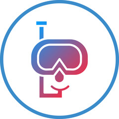 Sticker - Scuba Diving Icon Style