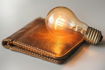 Light bulb on wallet