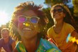 © Archibalttttt - Summer day scene featuring people of different ages and genders engaged in various activities