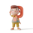 © LightCapturer - 알바펫 D를 들고 있는 3D 애니메이션 캐릭터