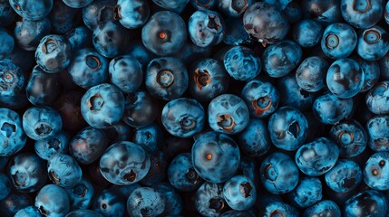 Wall Mural - blueberries close-up wallpaper texture pattern or background 3
