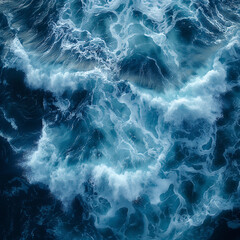 Wall Mural - The image is of a large wave in the ocean