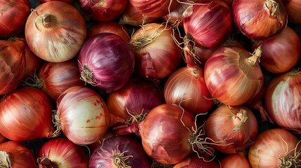 Wall Mural - onions close-up wallpaper texture pattern or background 3