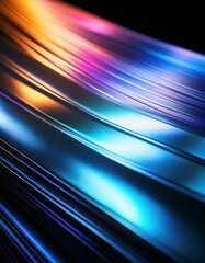Wall Mural - Image of titanium with an anodized finish, featuring vibrant, iridescent colors that shift with the light