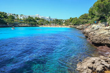 Wall Mural - The Cala Gran bay on Mallorca