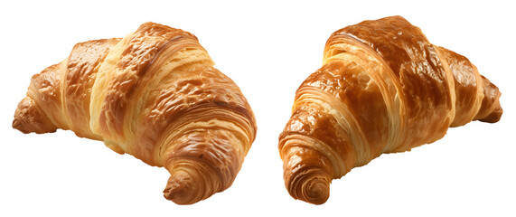 Wall Mural - croissant isolated png on transparent background