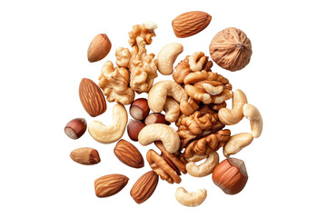 Wall Mural - Nuts isolated on transparent background
