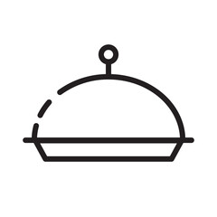 Poster - Cloche Dinner Food Line Icon