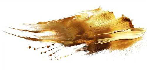 abstract background, gold bronze glitter paper piece brushstroke painting blot smear. abstract glow 