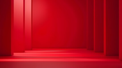 Wall Mural - Digital technology red abstract lines light and shadow poster background