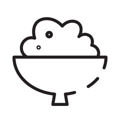 Sticker - Food Meal Rice Line Icon