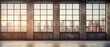 © AcousticGal - Industrial loft space with large windows and an empty wall, ideal for urban style photography or minimalist interior design