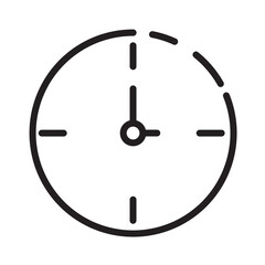 Poster - Clock Desk Desktop Line Icon