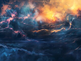 an abstract universe sky background.