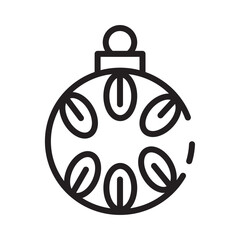 Poster - Ball Lamp Christmas Line Icon