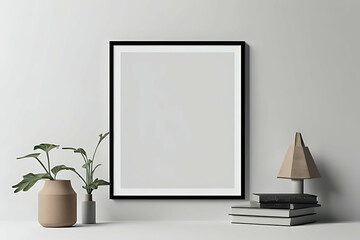 Wall Mural - Frame Blank Mock-up minimalist. Clean Photo Frame Design