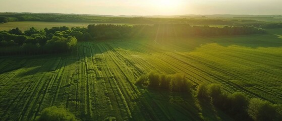 View of a green landscape