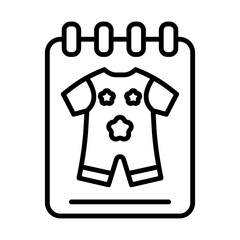 Sticker - ClothSketch line icon