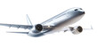 © Tanicsean - A commercial airplane in flight, isolated on a transparent background. The plane is shown from a side angle