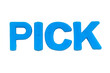 © badi - Blue Letters PICK isolate no white background.png