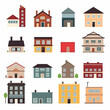 © ak159715 - Icons of houses and buildings isolated on white. Illustration in vector format