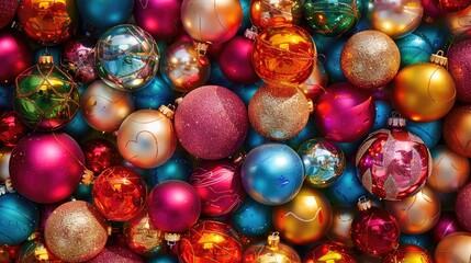 Wall Mural - Many multi-coloured spheres on each holiday r