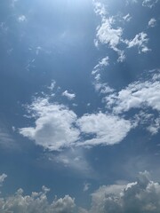 Wall Mural - The beauty of the clear sky with white clouds.