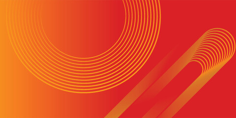 Wall Mural - Abstract orange background with glowing diagonal rounded lines.