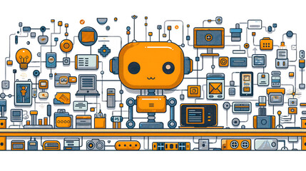 Icons representing automation engineer