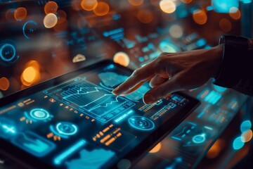 Technology and business digitalization interface