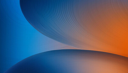 Abstract blue orange gradient curves background, illustration. 