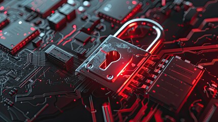 Online security lock. Generative AI