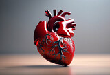 Fototapeta  - Human heart with 3d rendering 3d illustration